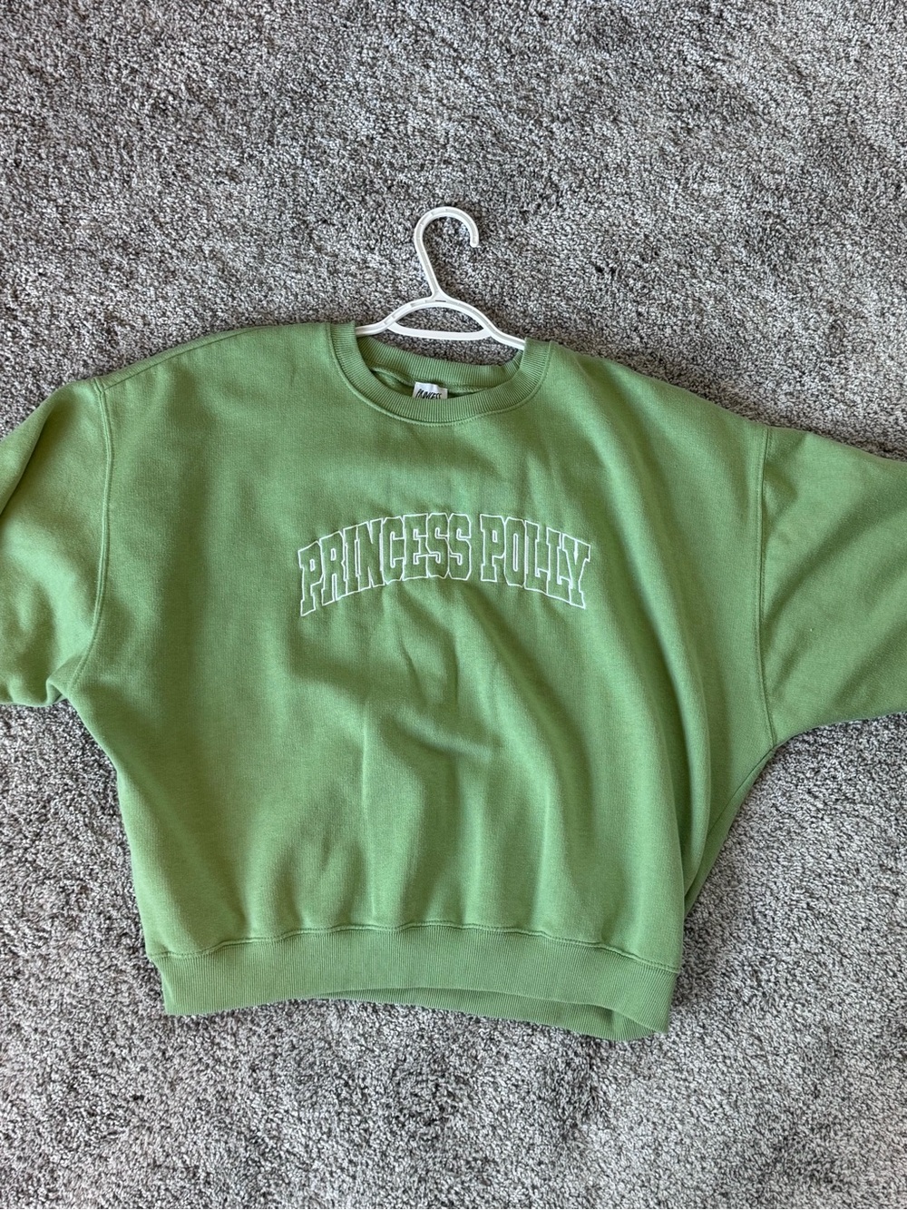Princess Polly Pastel Green Crewneck Sweatshirt